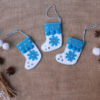 Blue Christmas stocking decoration